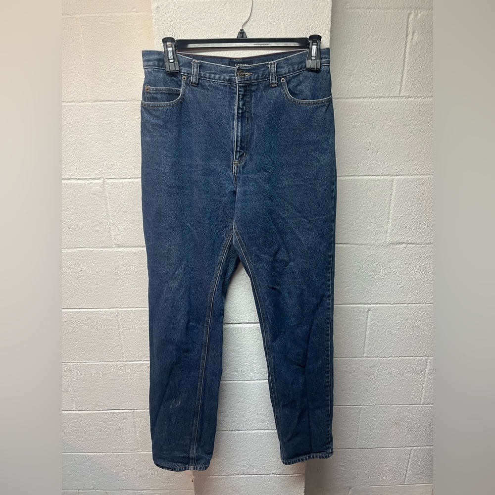 Lands' End Women's Straight Leg Blue Jeans - Picture 1 of 7